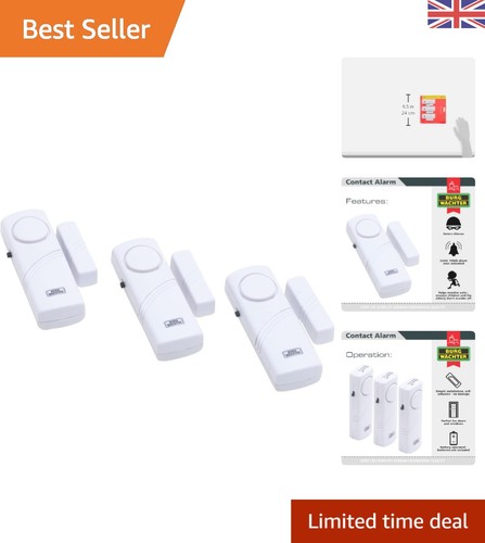 Pack white magnetic alarms - pack,