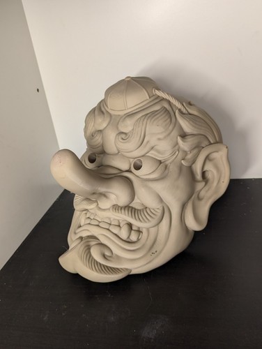 Japanese tengu mask printed - tengu,