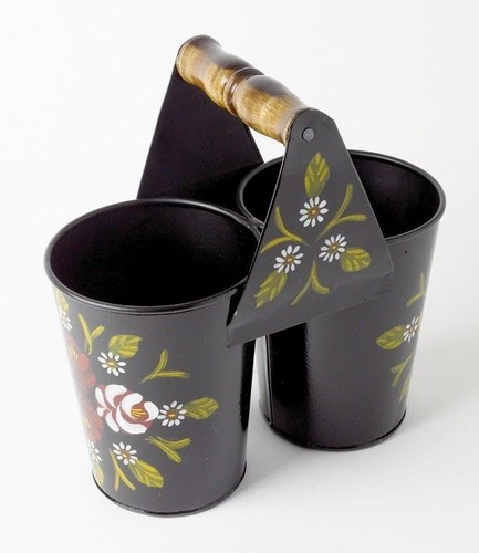 Black floral canal art style - black,