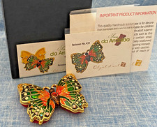 Vtg Work of Art Metal Enamel