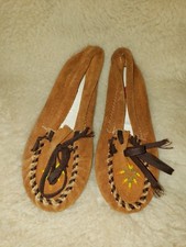 L@@k!!! NATIVE AMERICAN Indian BEADED Moccasin Shoes child sz 13 7206