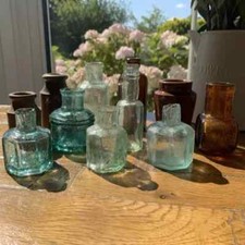 Vintage Stoneware Ink Bottles