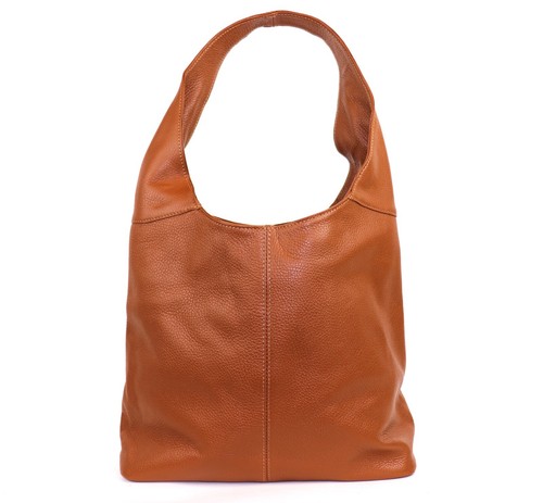 Genuine leather hobo - leather, bag