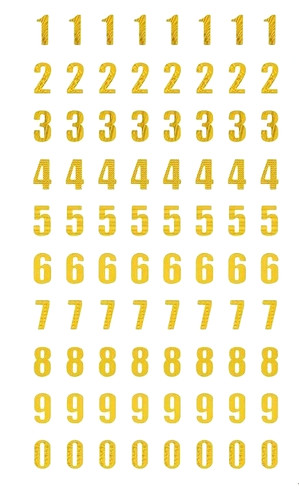 Gold and silver stickers - and,