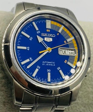 Mens Seiko 5 Automatic Blue Racer Dial 7S26-02W0 Japan Watch 39mm