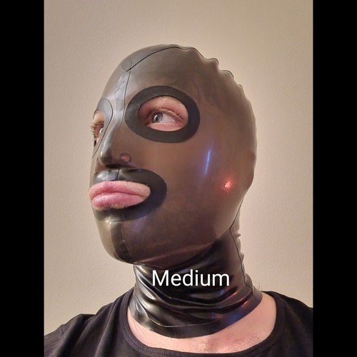 Medium rubber hood mask - hood, latex
