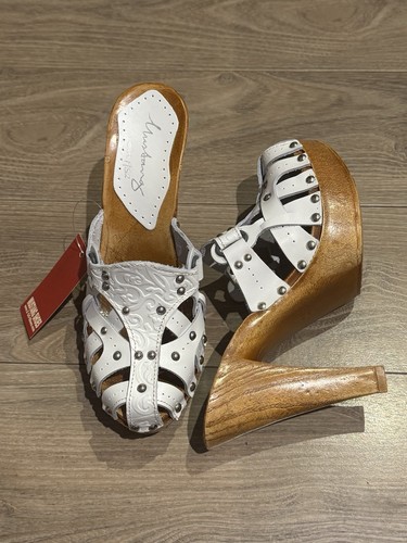 Mustang womens white leather - ~,