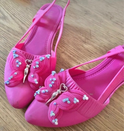 Pink butterflies shoes