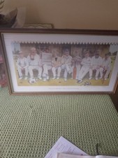 Collectable Village Cricket Nine Gentleman In Waiting by Jedd  Framed Picture