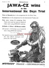 Original 1955 Advert JAWA/CZ