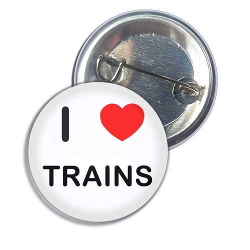 Trains love heart button - trains,