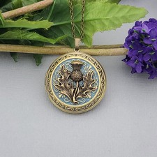 Ox Brass Round Thistle Flower