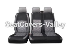 VW Transporter T5 T5.1 T6 T6.1 Front row (1+2) 3 Seater Leatherette Seat Covers
