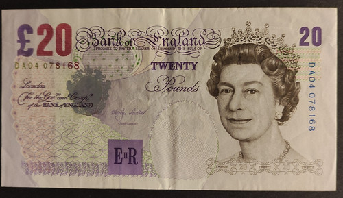 Bank england note - bank, £20