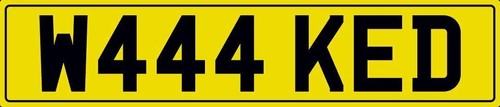 Waked number plate w444 ked - plate,