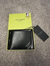 BNWT Ted baker Black ‘BOOGY’ Metal Corner Leather Bifold Wallet
