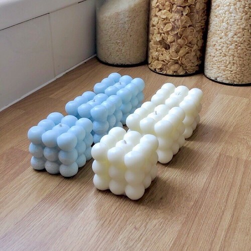 Bubble candle décor - bubble, cube