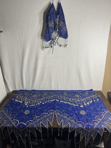 Afghan blue beaded - afghan, tribal