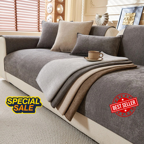 Non slip chenille sofa cover - sofa,