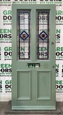 1930s stained glass front door - stained,