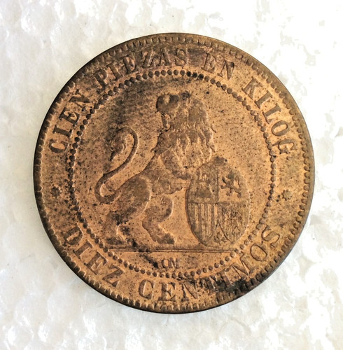 Two 1870 spanish coins - 1870,