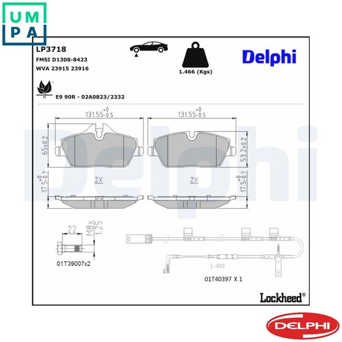 Brake pad set disc - brake,
