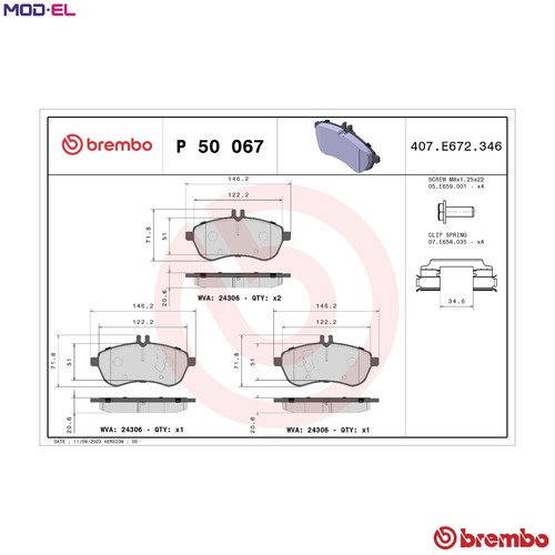 Brake pad set disc - brake,