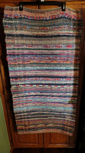 Rag rug handmade large - large, vintage
