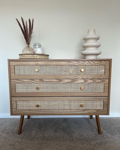 Rattan chest drawers - rattan, of