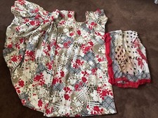 Red and Black Punjabi Suit Stitched Used