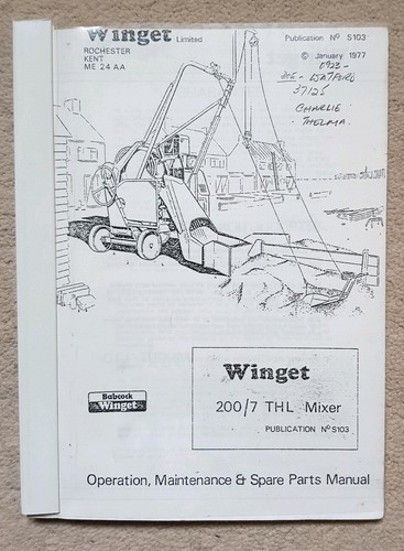 Winget 200 thl - parts, &