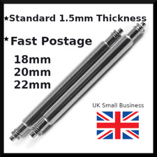2x A-Grade Watch Strap Spring Bar Pins | 1.5mm Diameter | 6 - 46mm Sizes
