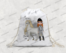 Horse Rider Personalised Drawstring bag, Gift for girl, Horse rider gift, Gift