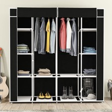 Cloth Wardrobe Mega Plastic Profiled Large Volume Double Hanging Cloth Wardrobe 