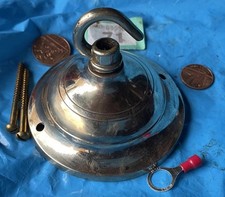 91mm CEILING ROSE chandelier hook CAST BRASS c1940 QUALITY  71