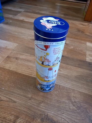 Tetley tea round teabag caddy - round,