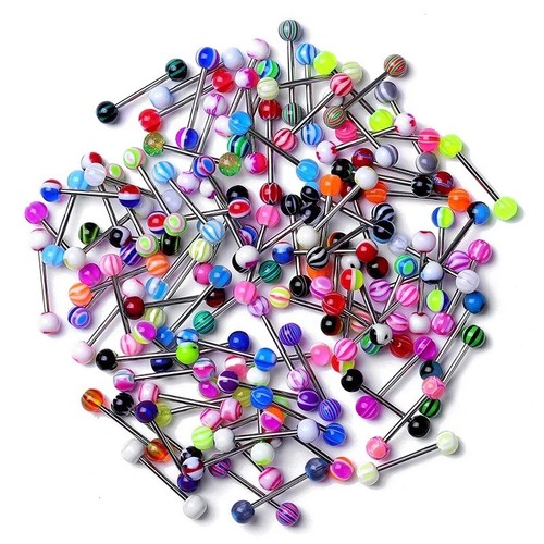 Tongue bars surgical steel - bars,