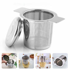 Stainless Steel Tea Infuser Metal Mesh Cup Strainer Loose Leaf Filter With Lid