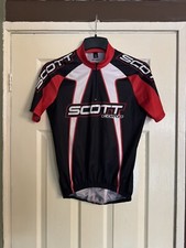 scott racing Comp Cycling Jersey, Size Small, Red White