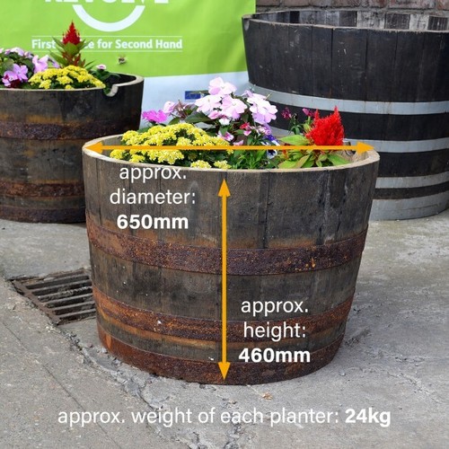 Barrel whisky planter oak half - whisky,