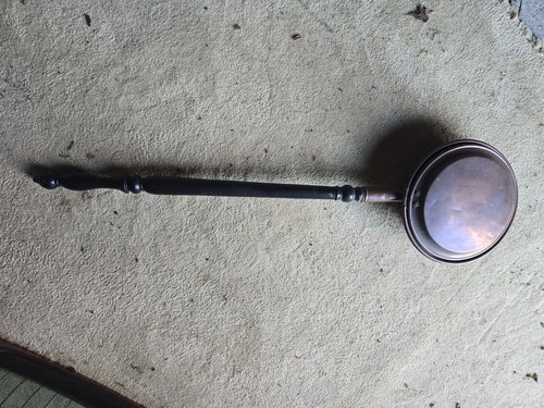 Antique copper bed warmer - bed,
