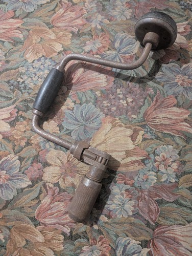 Vintage brace wood drill - wood,