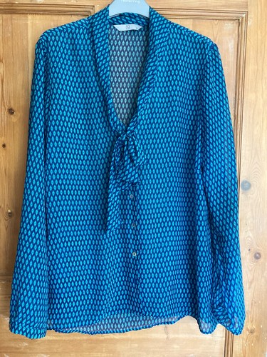 Ladies size top blue blouse - top,