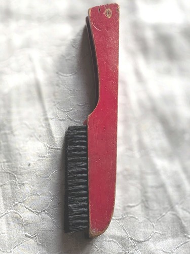 Vintage red wooden double fold - vintage,