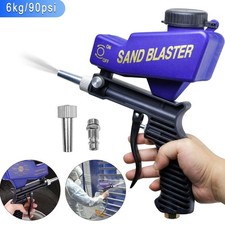 1/4" Air Sandblasting Gun Hand Held Sand Blaster Portable Shot Media Blasting UK