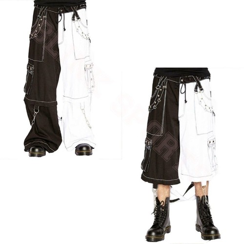 Men gothic black white - black,
