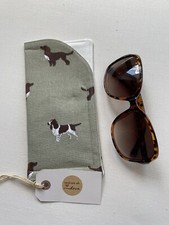 SALE ❤️ Handmade Sunglasses Case Pouch in Sophie Allport Spaniels Fabric