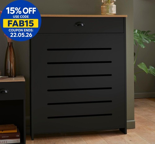 Black radiator cover cabinet - radiator,