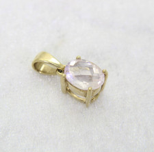 9ct Gold Natural Kunzite Pendant
