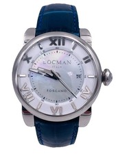 Locman Toscano Automatic Watch Ref590WBL/900 42Mm Blue Discounted New